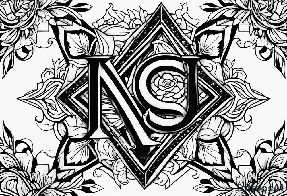 Las letras J B tattoo idea