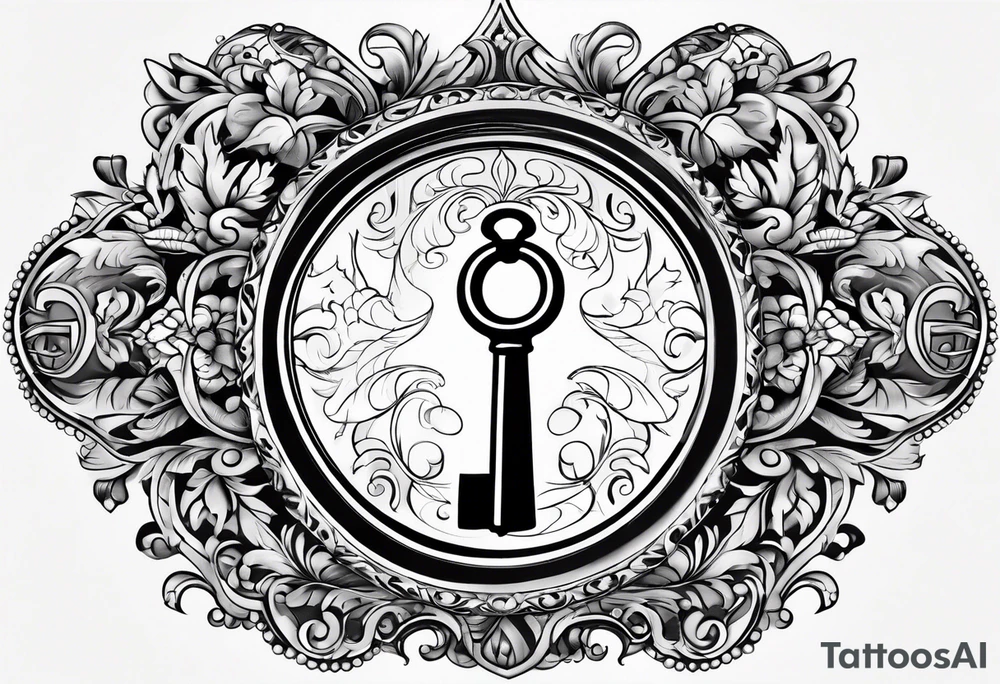 old key hole tattoo idea