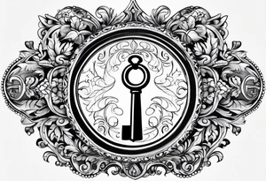 old key hole tattoo idea