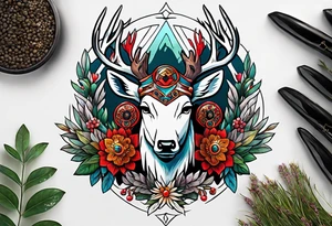 princess mononoke great spirit deer tattoo idea