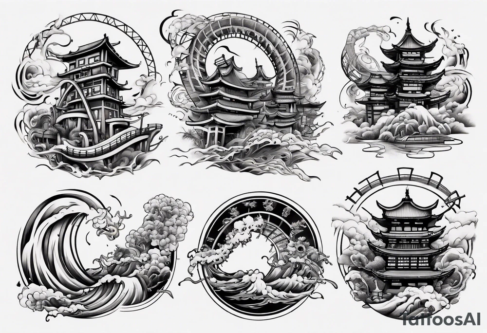 rollercoaster tattoo idea