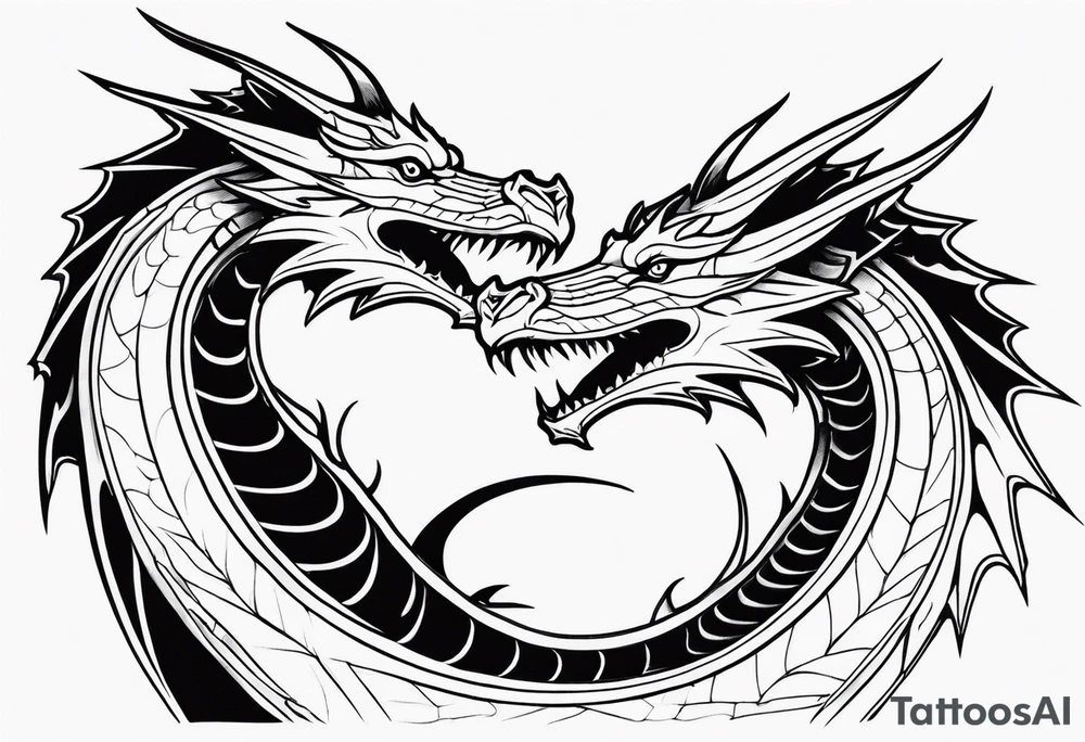roaring dragons tattoo idea