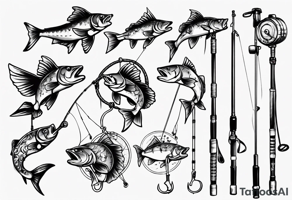 Fishing pole tattoo idea