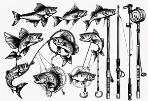 Fishing pole tattoo idea