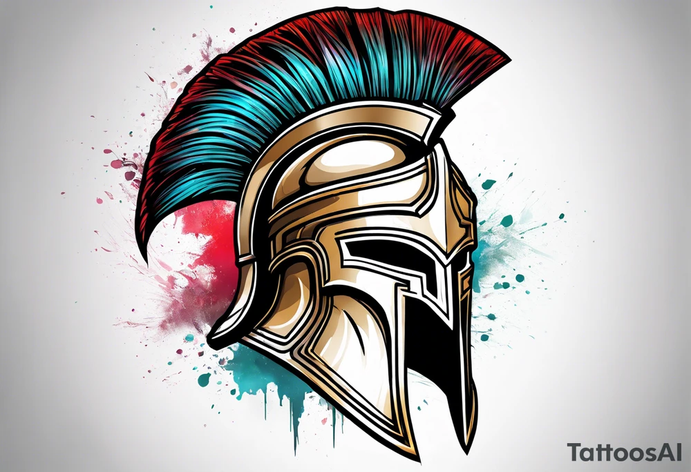 Spartan helmet tattoo idea