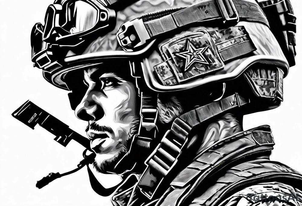 Us army soldier electrical tattoo idea