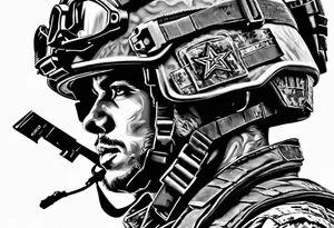 Us army soldier electrical tattoo idea