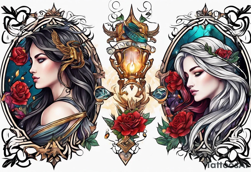 virgo and scorpio merged tattoo idea