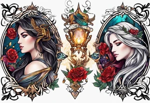 virgo and scorpio merged tattoo idea