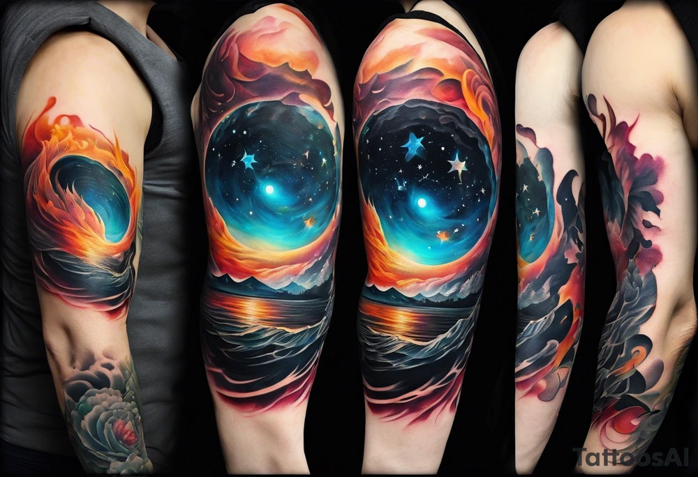 a black hole tattoo idea