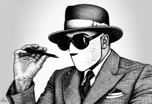 The drawing “the invisible man” by rene magritte tattoo idea