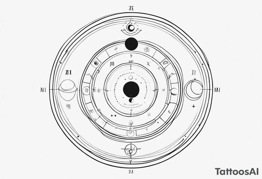Astrology, Gemini, Natal Chart, angelic, soul mates, vision, planetary, ying yang, the moon, third eye, mystical
armband tattoo idea