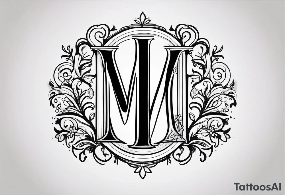 manning in monogram tattoo idea