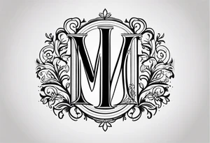 manning in monogram tattoo idea