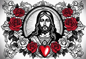 Sacred heart of Jesus Catholic. tattoo idea