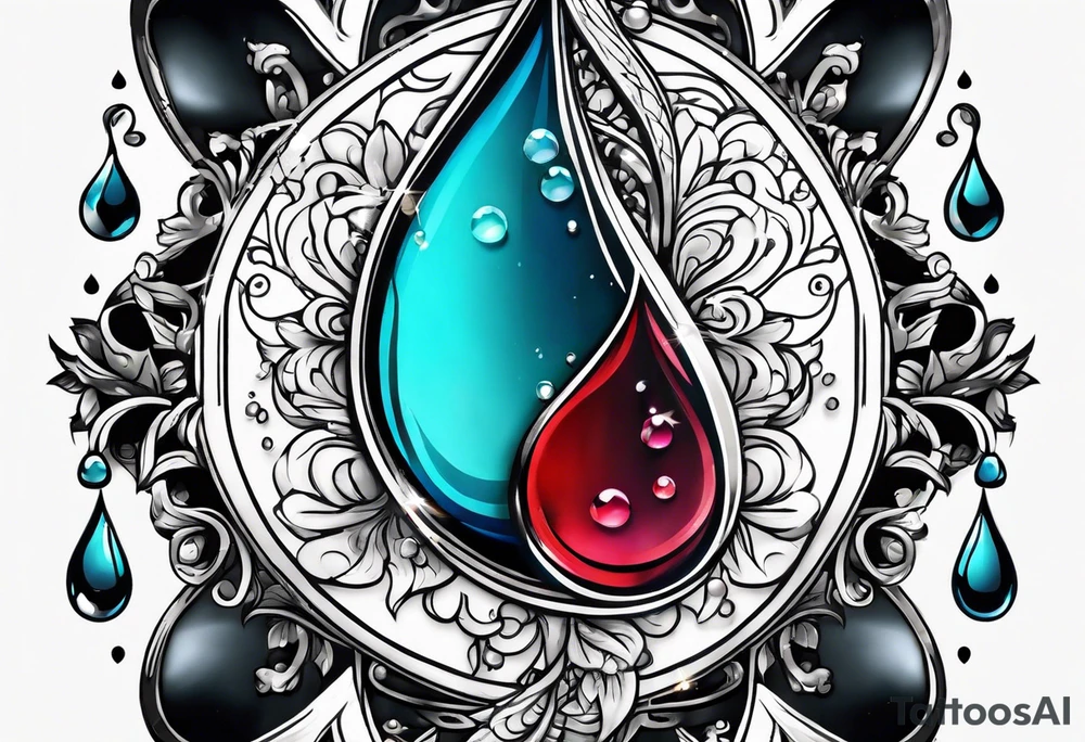 Water drops tattoo idea