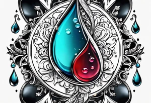 Water drops tattoo idea