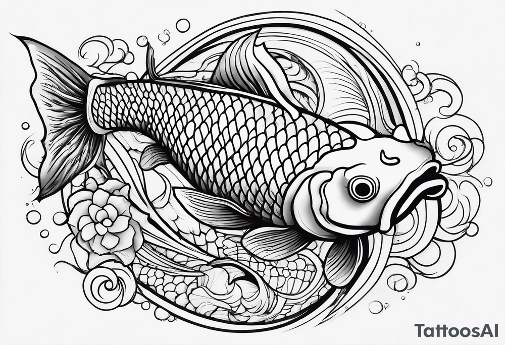 Koi fish tattoo idea