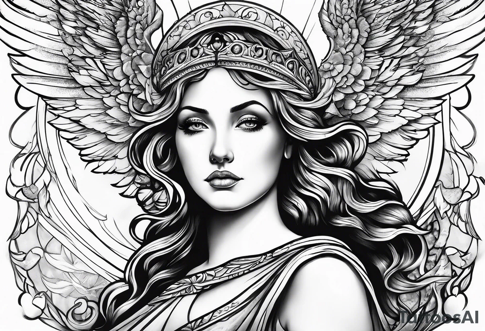 Biblical angel tattoo idea