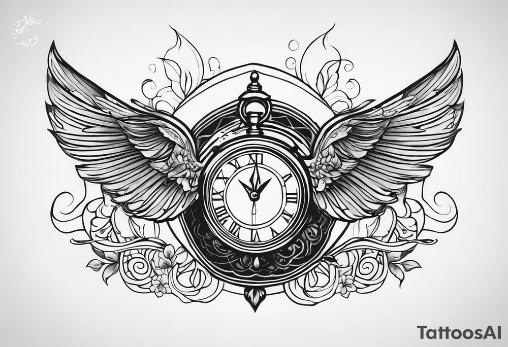 Avó a parar o relógio tattoo idea