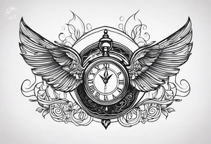 Avó a parar o relógio tattoo idea
