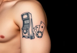 Slot machine and poker tattoo idea