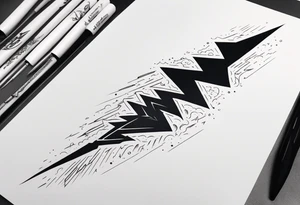 Make an arm sleeve with lightning bolt tattoo idea