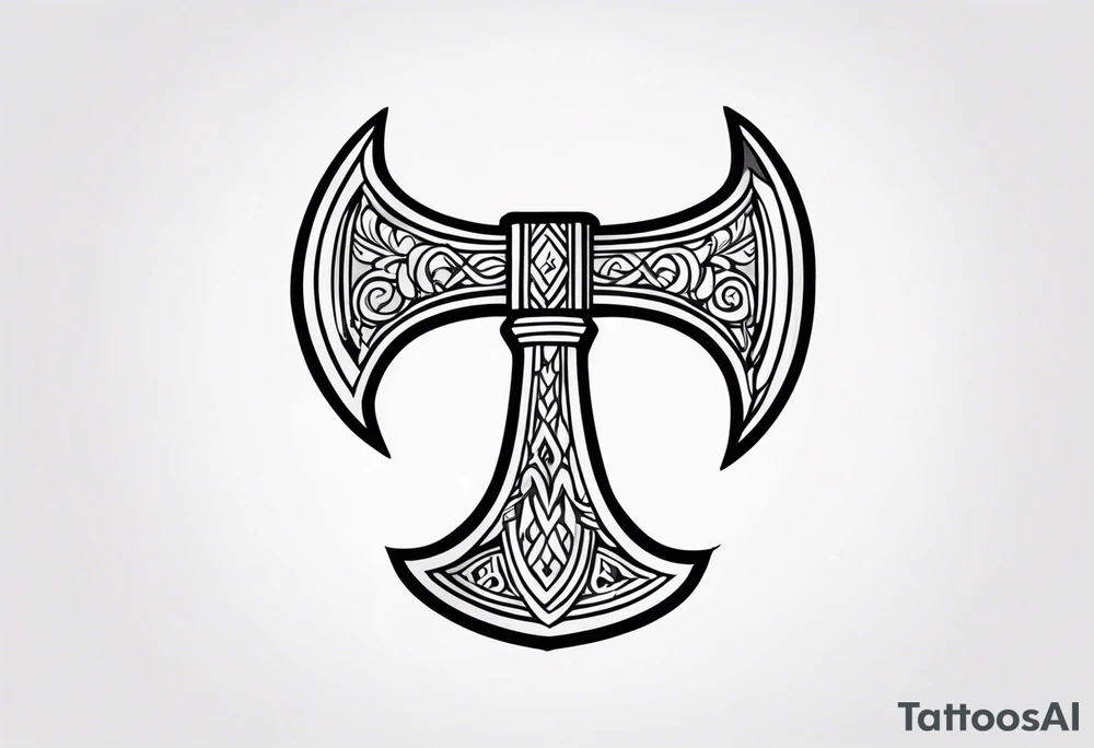 Viking axe tattoo idea