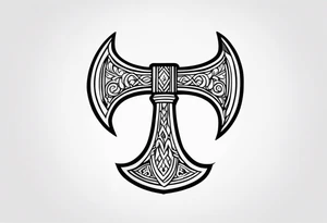 Viking axe tattoo idea