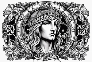 Witchcraft Jesus jail mom farm  cancer zodiac 69 broken blessed lost tattoo idea