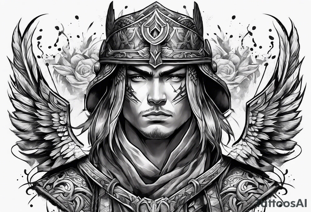 Defiant warrior tattoo idea