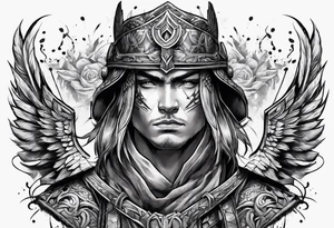 Defiant warrior tattoo idea