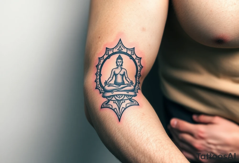 victory over coma and methadone. a new life in meditation tattoo idea