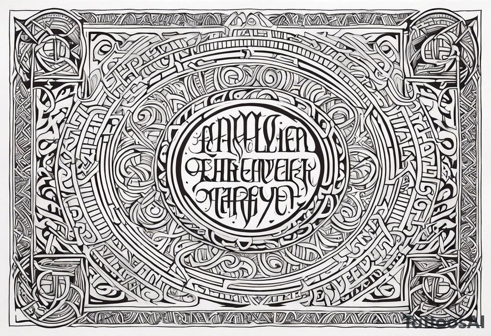 Viking prayer tattoo idea