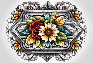 full body tattoo rectangle tattoo idea