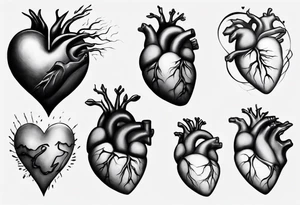 Realistic heart tattoo idea
