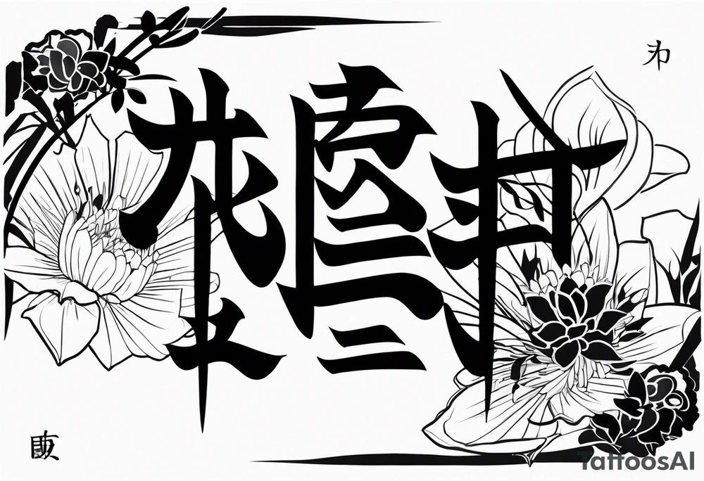 The phrase 自由は戦いだ in japanese caligraphy. tattoo idea