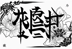 The phrase 自由は戦いだ in japanese caligraphy. tattoo idea