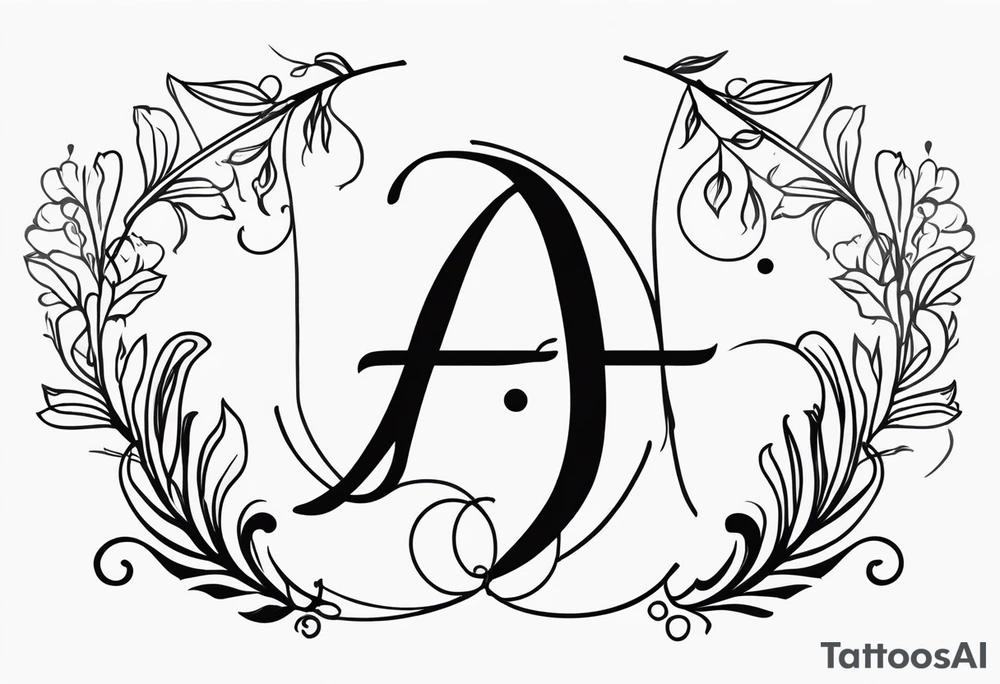 create a Lucas and Jordan and Annabel monogram tattoo idea