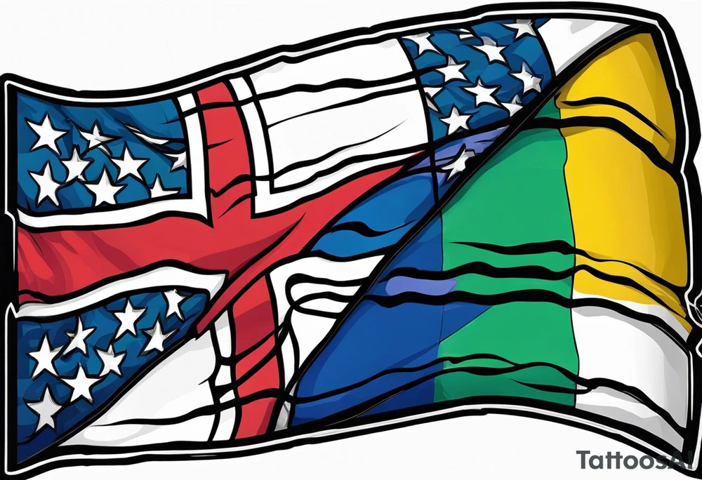 U.S. Virgin Island flag tattoo idea