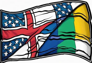 U.S. Virgin Island flag tattoo idea