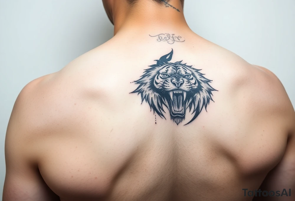 một khuông mặt được vẽ bởi những mũi tên lớn và nhỏ đang xen vào nhau tattoo idea