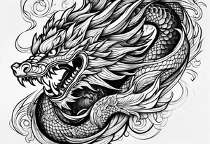 Dragón chino tattoo idea