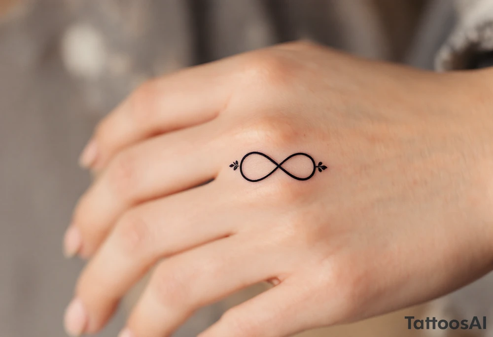 A rose band with a small infinity symbol tattoo idea