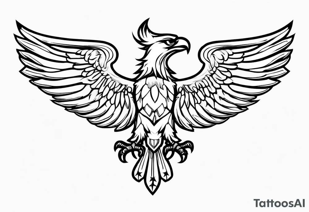 flag of kazhakstan eagle tattoo idea