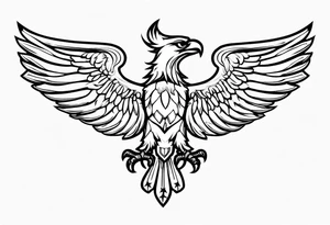 flag of kazhakstan eagle tattoo idea