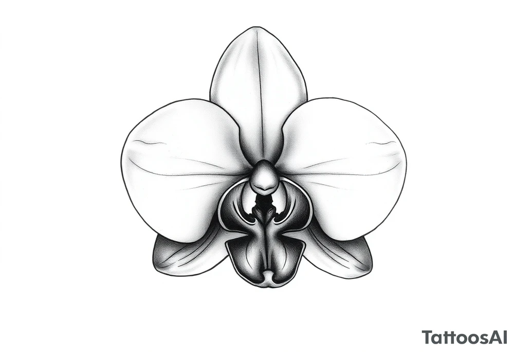 Small orchid flower tattoo idea