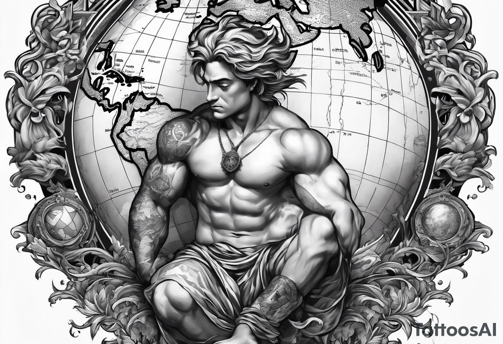 atlas holding up the world tattoo idea