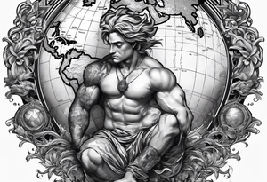 atlas holding up the world tattoo idea