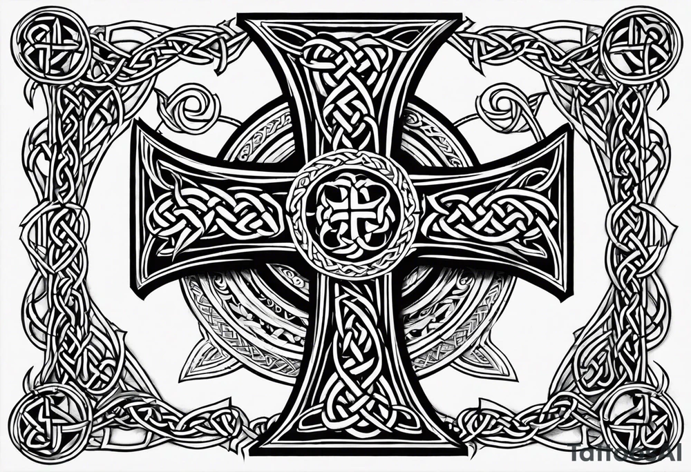 Celtic cross tattoo idea